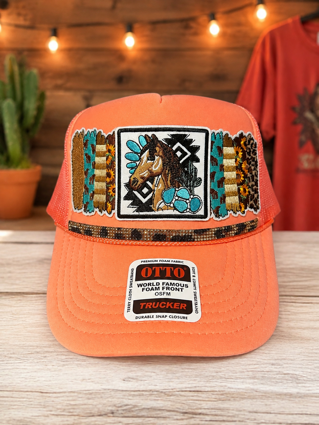 Otto World Famous Foam Front Trucker Hat with Colorful Embroidery and Durable Snap Closure