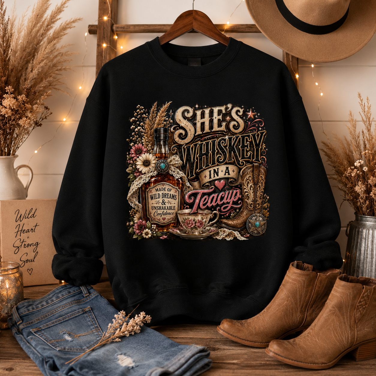 She’s Whiskey In A Teacup Sweatshirt